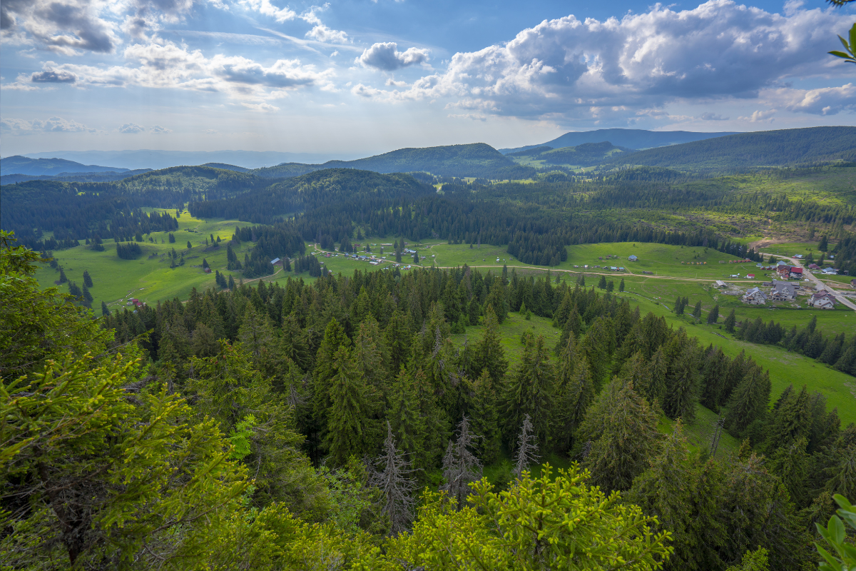 Pádis túra, kilátás a hegycsúcsról